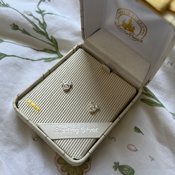 DISNEY MICKEY STERLING SILVER EARRINGS - Picture 2 of 2